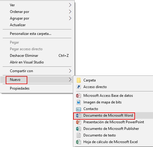 Como abrir un documento de WORD nuevo