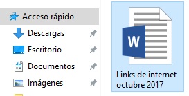 Cambiamos el nombre del nuevo documento WORD